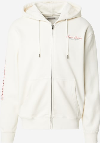 Giacca di felpa di GUESS JEANS in bianco: frontale