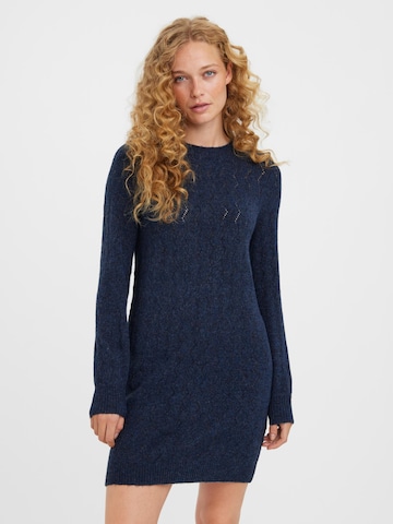 Vero Moda Tall Gebreide jurk 'YEN' in Blauw: voorkant