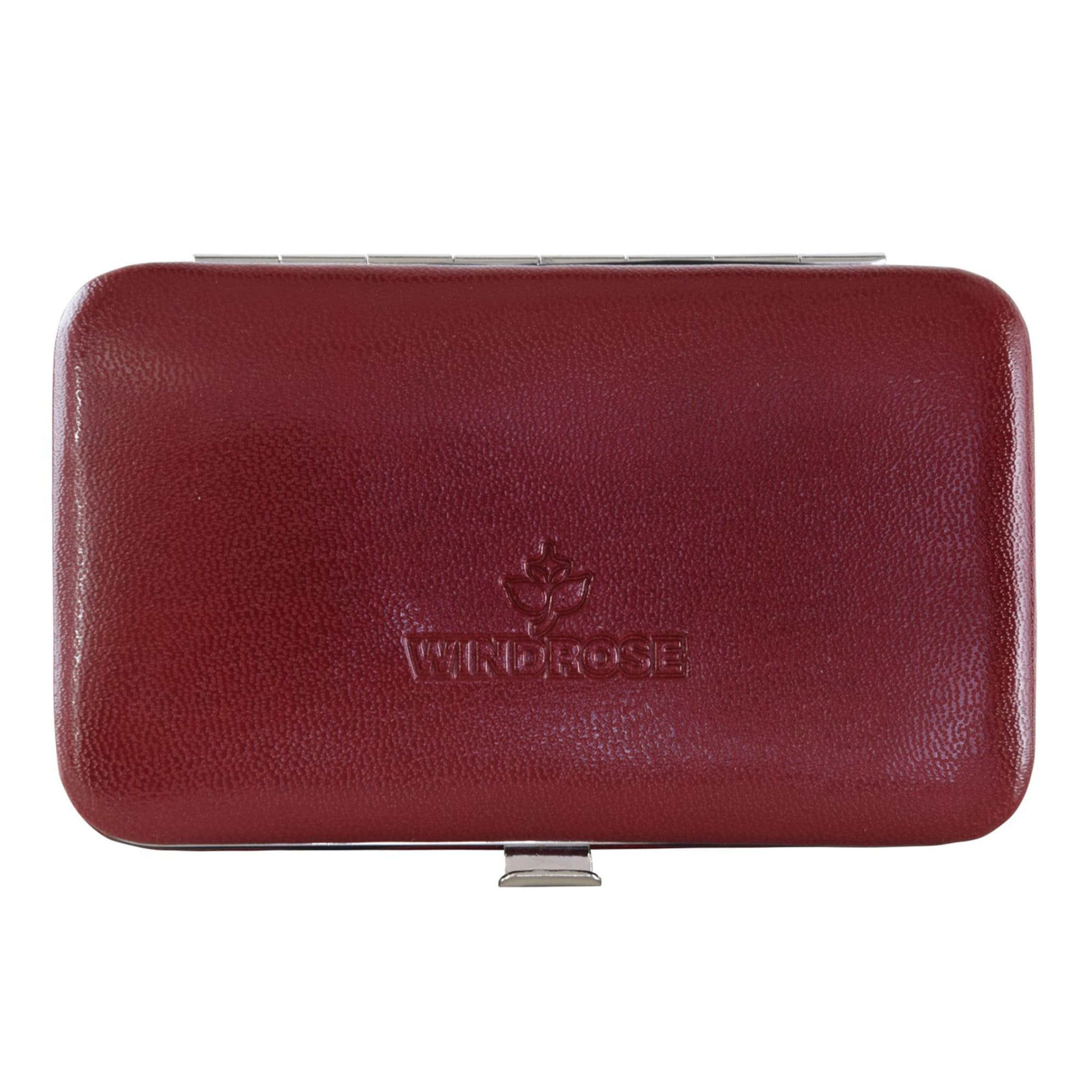 WINDROSE Sieraden-bewaring 'Merino' in Rood: voorkant