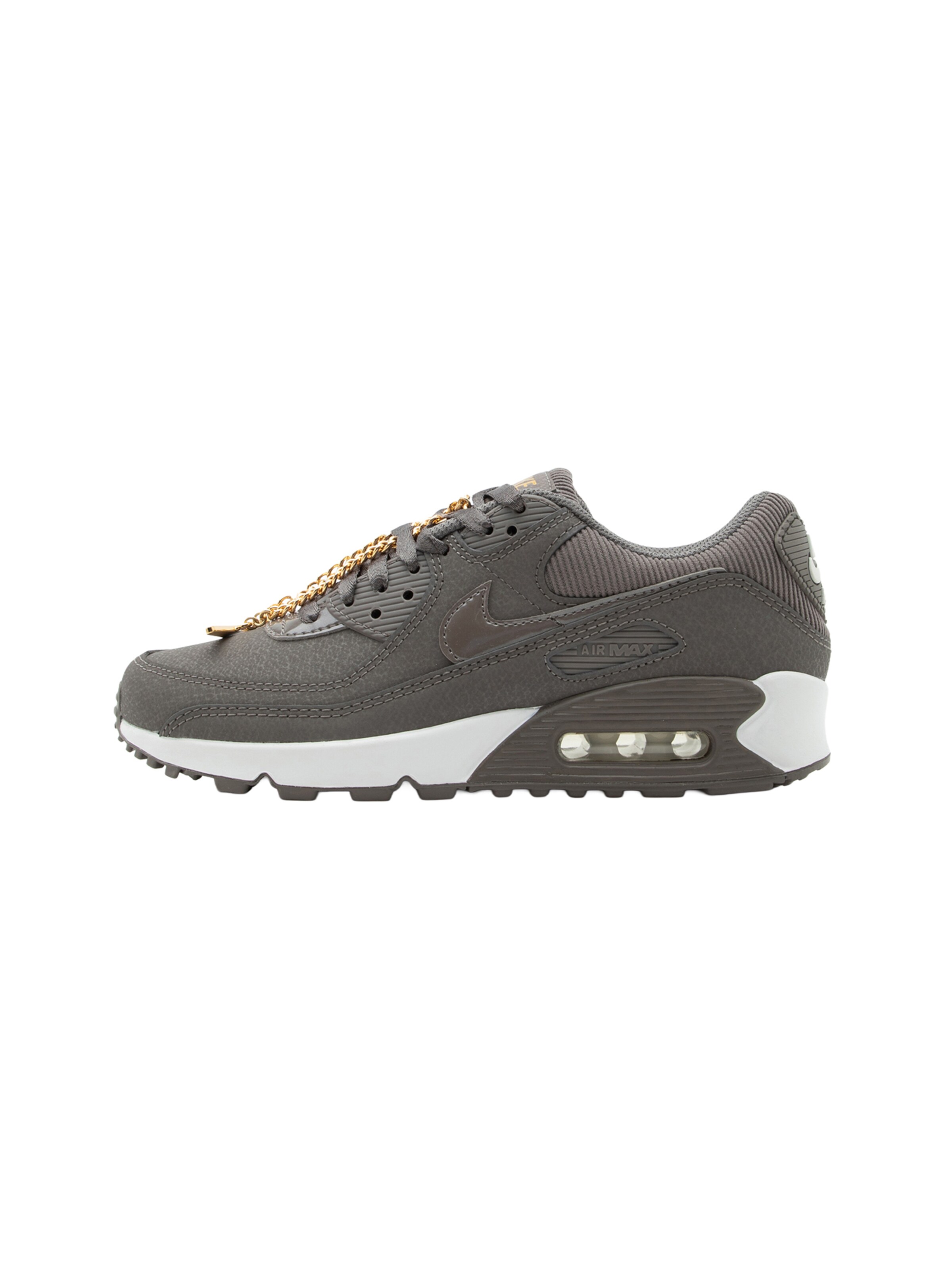 pelēks Nike Sportswear Zemie brīvā laika apavi 'Air Max 90': no priekšpuses