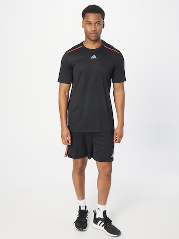 melns ADIDAS PERFORMANCE Sporta krekls 'Workout Base'