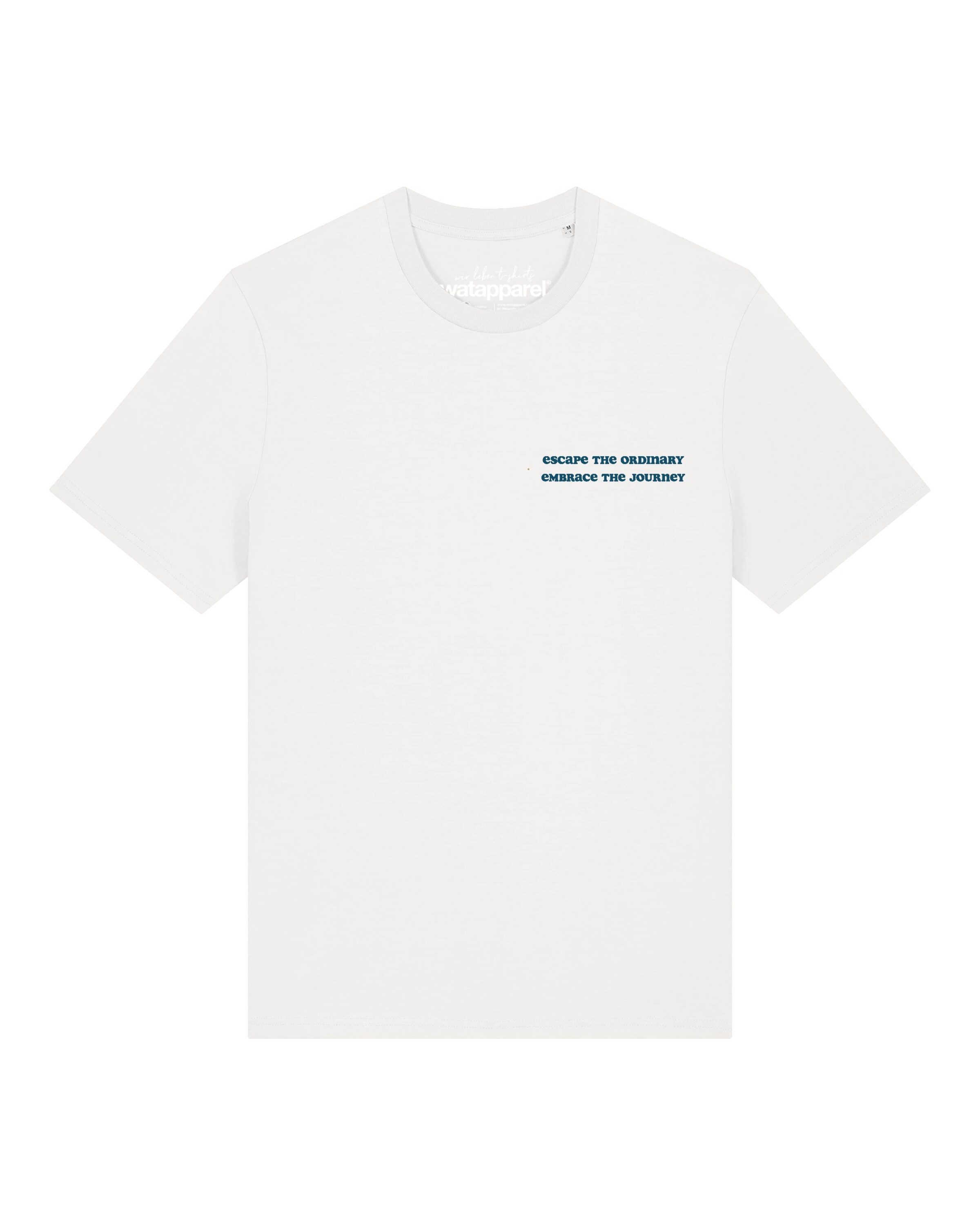 Watapparel Shirt 'Escape The Ordinary' in Wit: voorkant