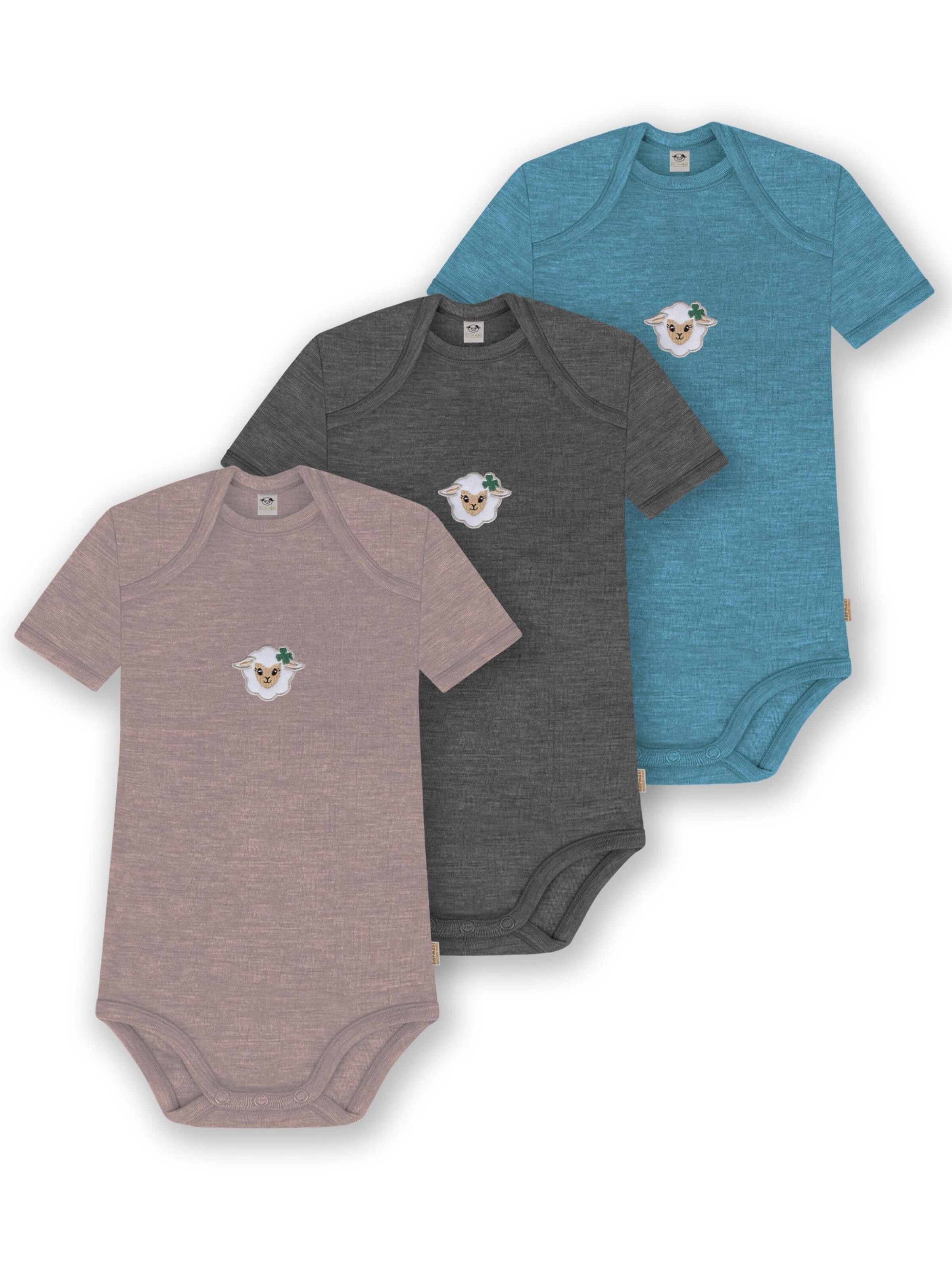 Barboteuse / body 'Tauranga' normani en mélange de couleurs : devant