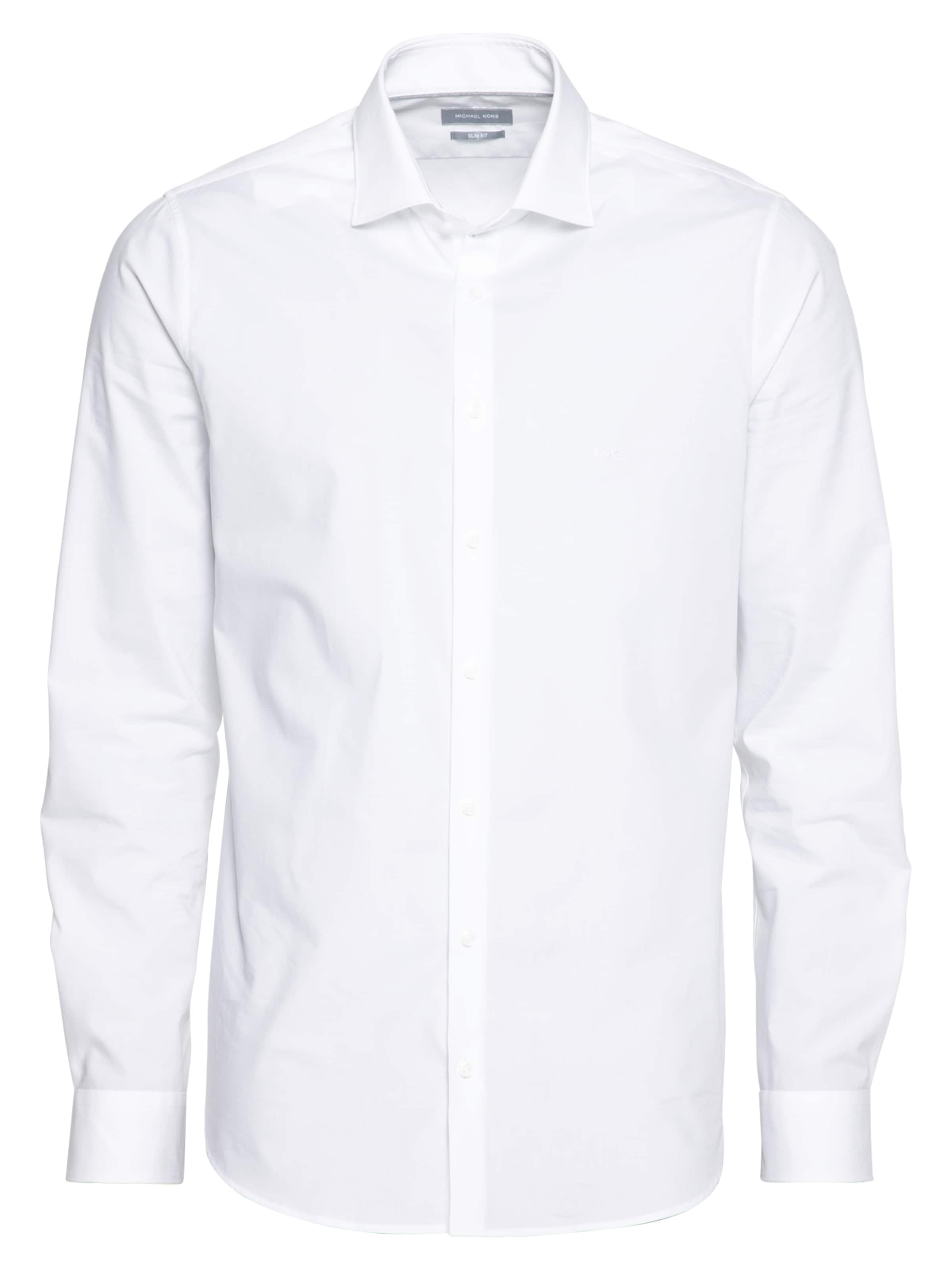 Michael Kors Slim Fit Бизнес риза в бяло: отпред