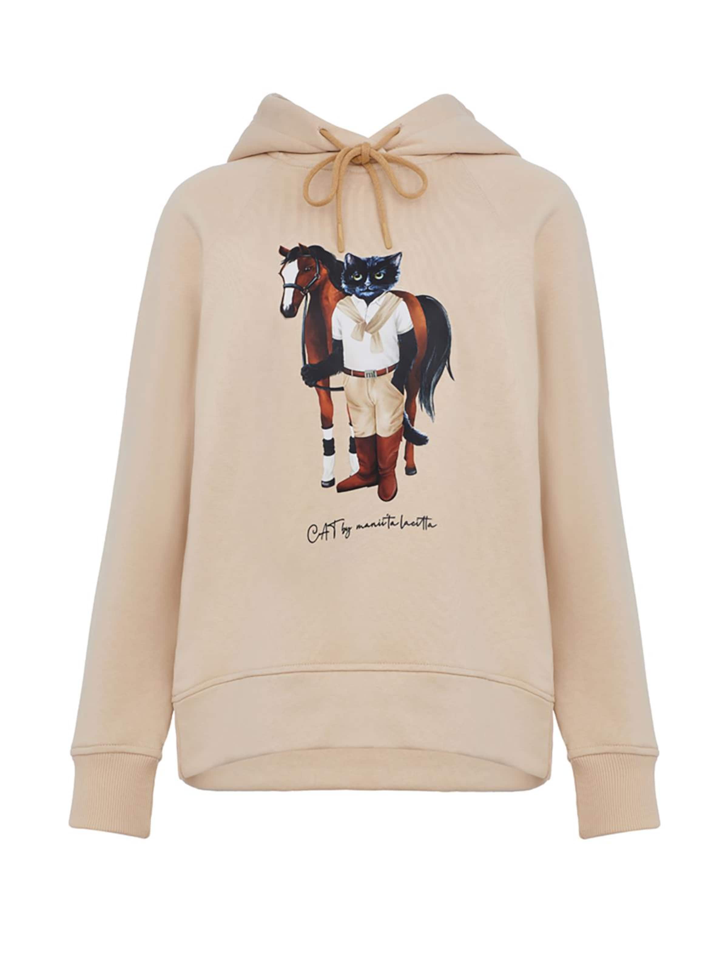 Cat e Lolette Collegepaita 'Rider Cat' värissä beige: etupuoli