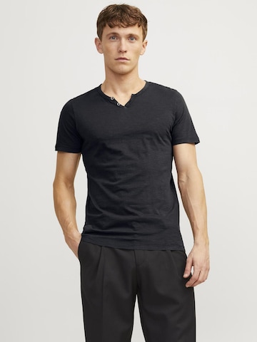 JACK & JONES - Ajuste regular Camiseta 'Split' en negro: frente