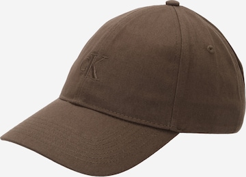 Casquette Calvin Klein en marron : devant