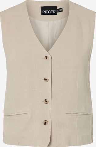 Gilet 'PCVinsty' PIECES en beige : devant