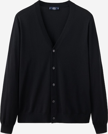 MANGO MAN Gebreid vest 'WILLYC-I' in Zwart: voorkant