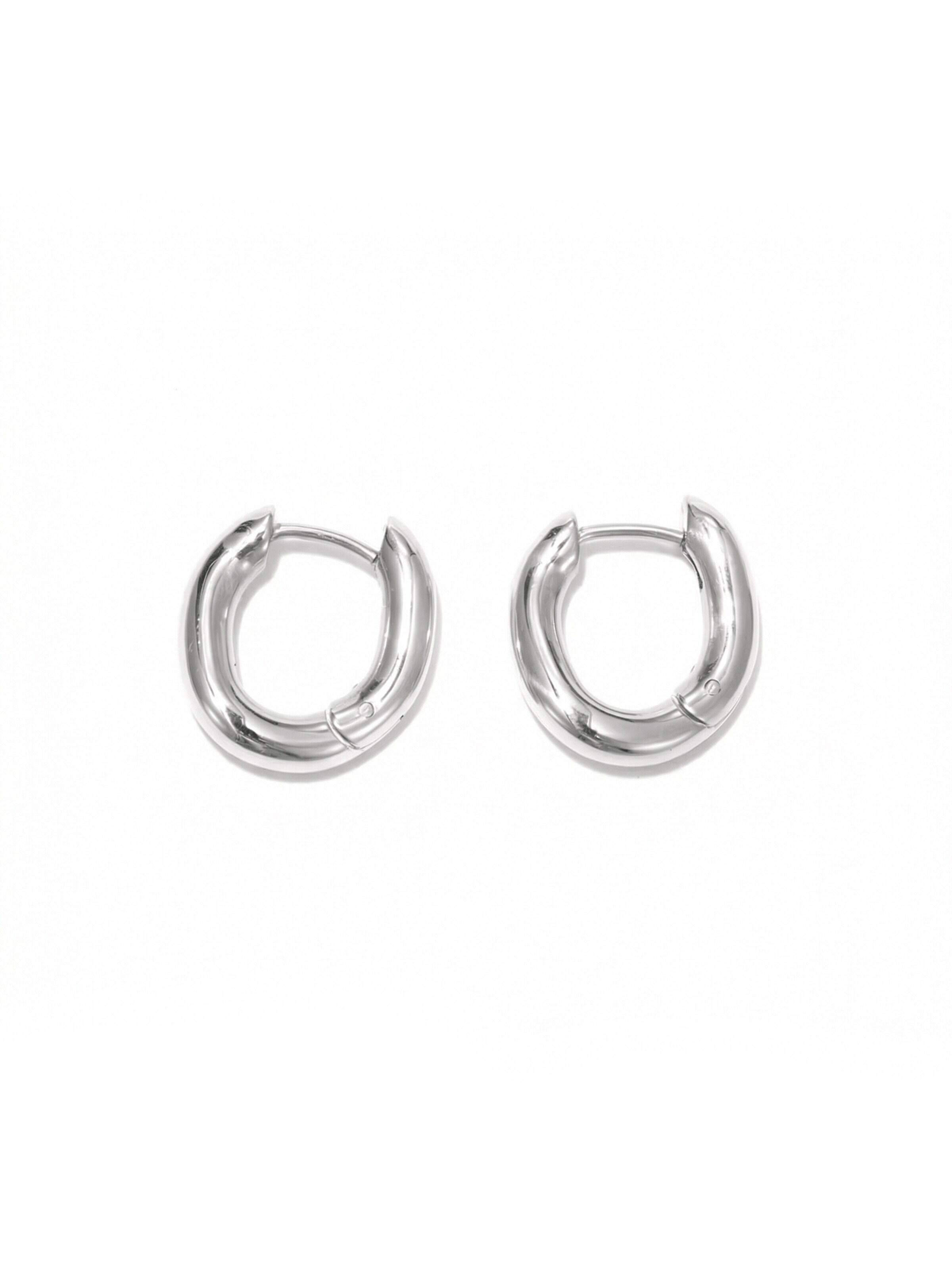 lePelou Earrings 'FLOW' in Silver: front