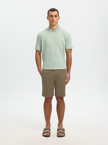 Coupe slim Pantalon chino 'SLHMILES' SELECTED en marron