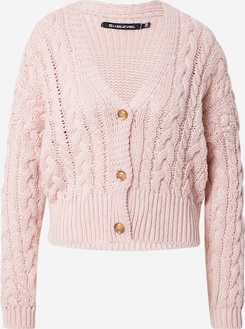 Sublevel Knit Cardigan in Pink: front