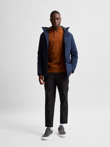 SELECTED HOMME Winter Jacket in Blue