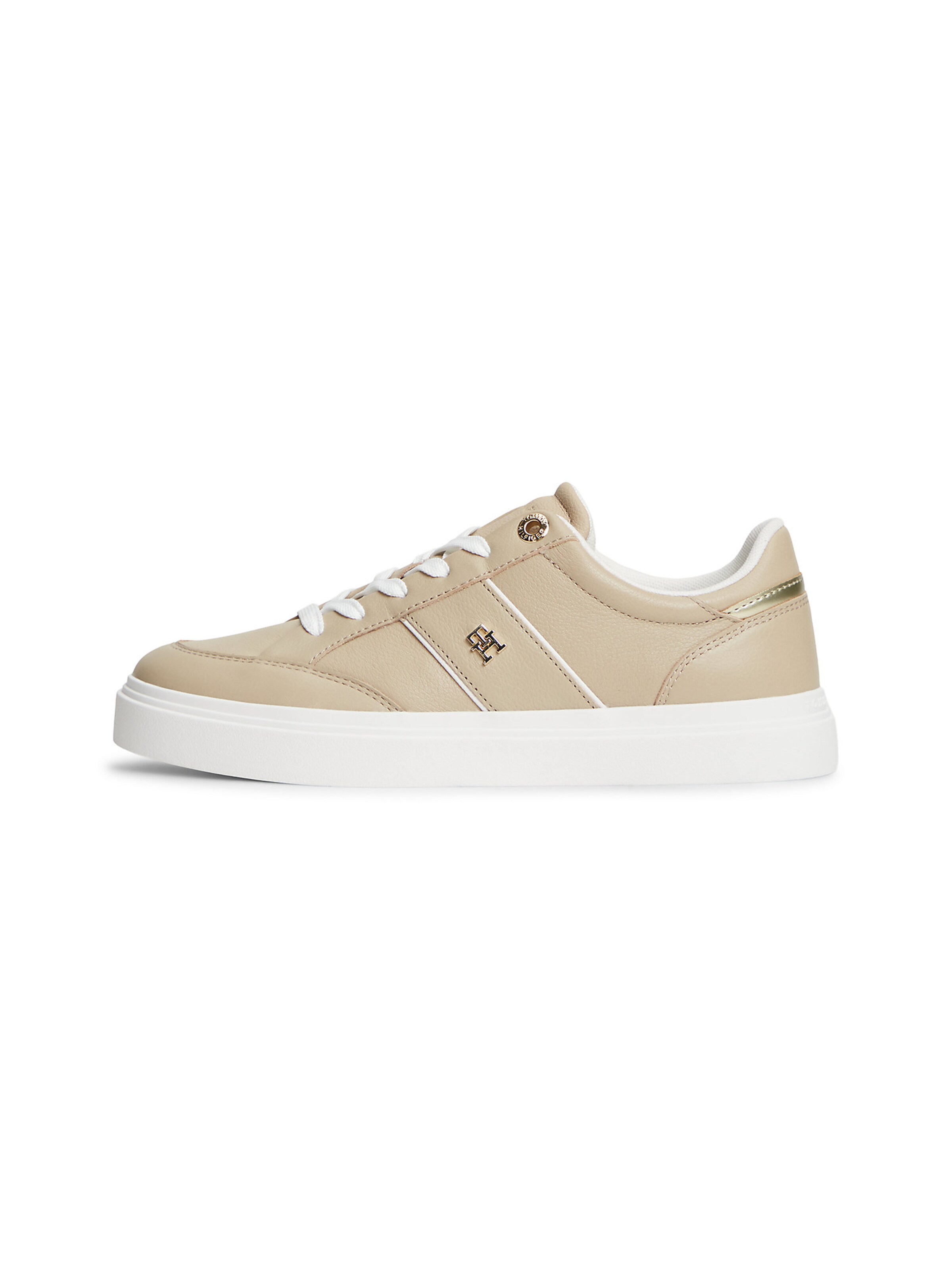 Baskets basses TOMMY HILFIGER en beige : devant