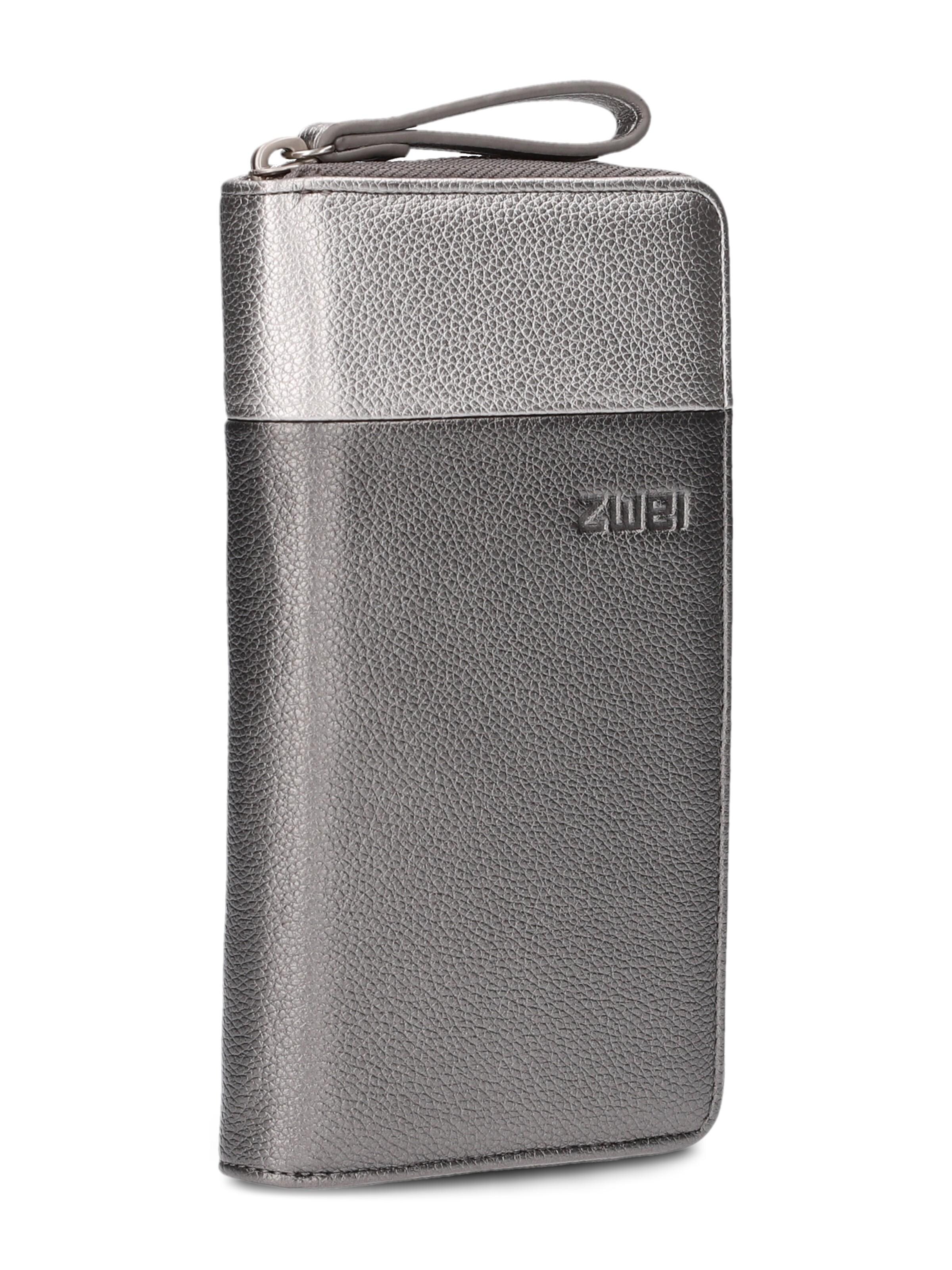 ZWEI Wallet in Silver: front