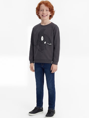 NAME IT Sweatshirt 'NKMSKALL FORTNITE' in Grijs: voorkant