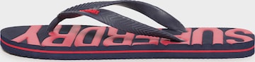 Superdry Teenslippers in Blauw: voorkant