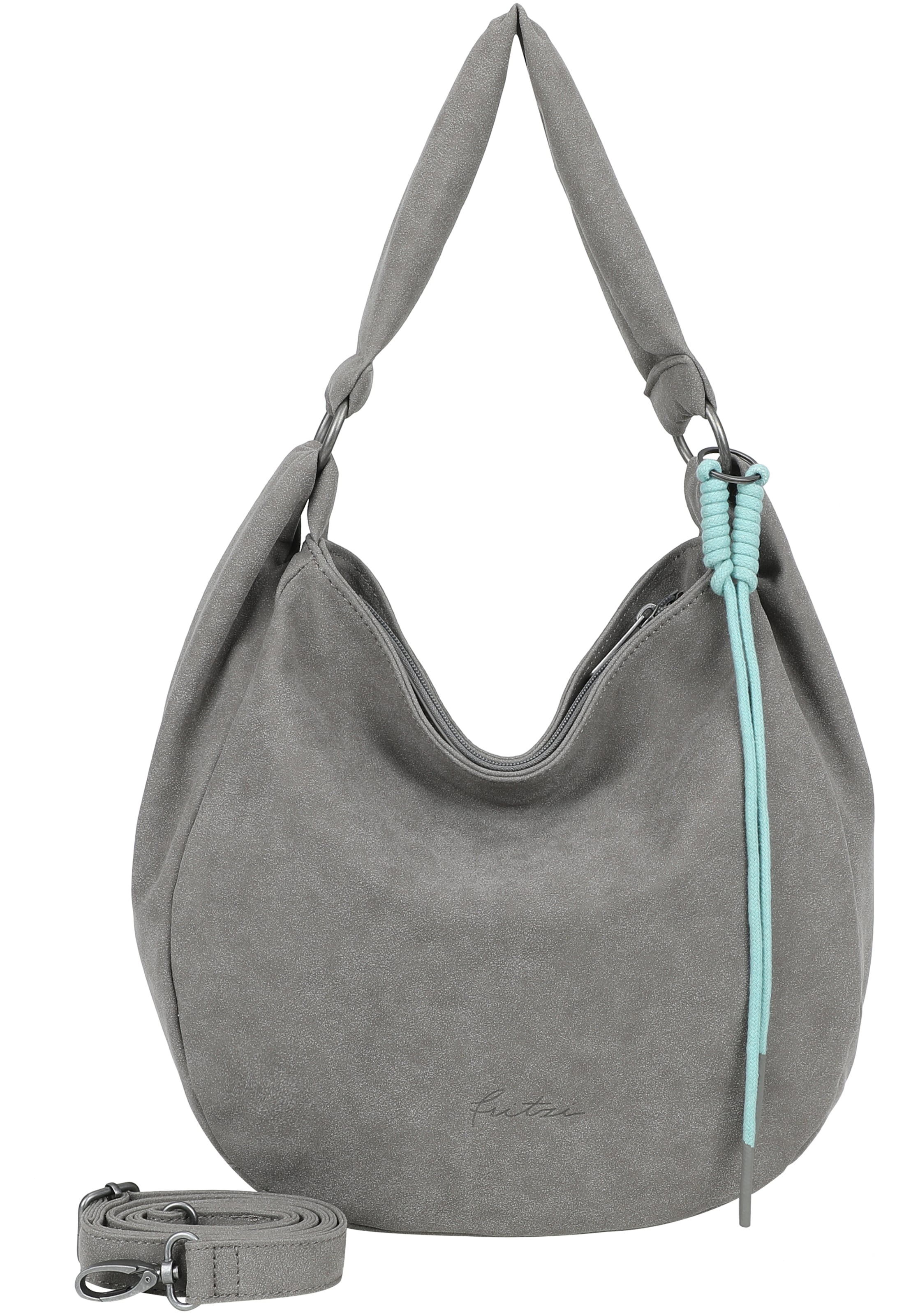 Fritzi aus Preußen Schultertasche 'Sue01 Suede Jacky Soft' in grau, Produktansicht
