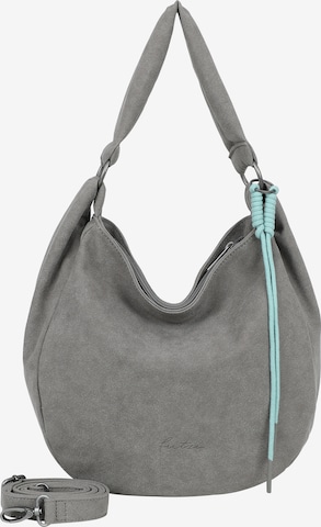 Fritzi aus Preußen Shoulder Bag 'Sue01 Suede Jacky Soft' in Grey: front