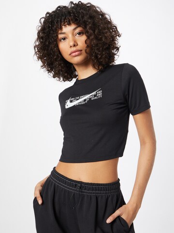 Nike Sportswear Тениска в черно: отпред
