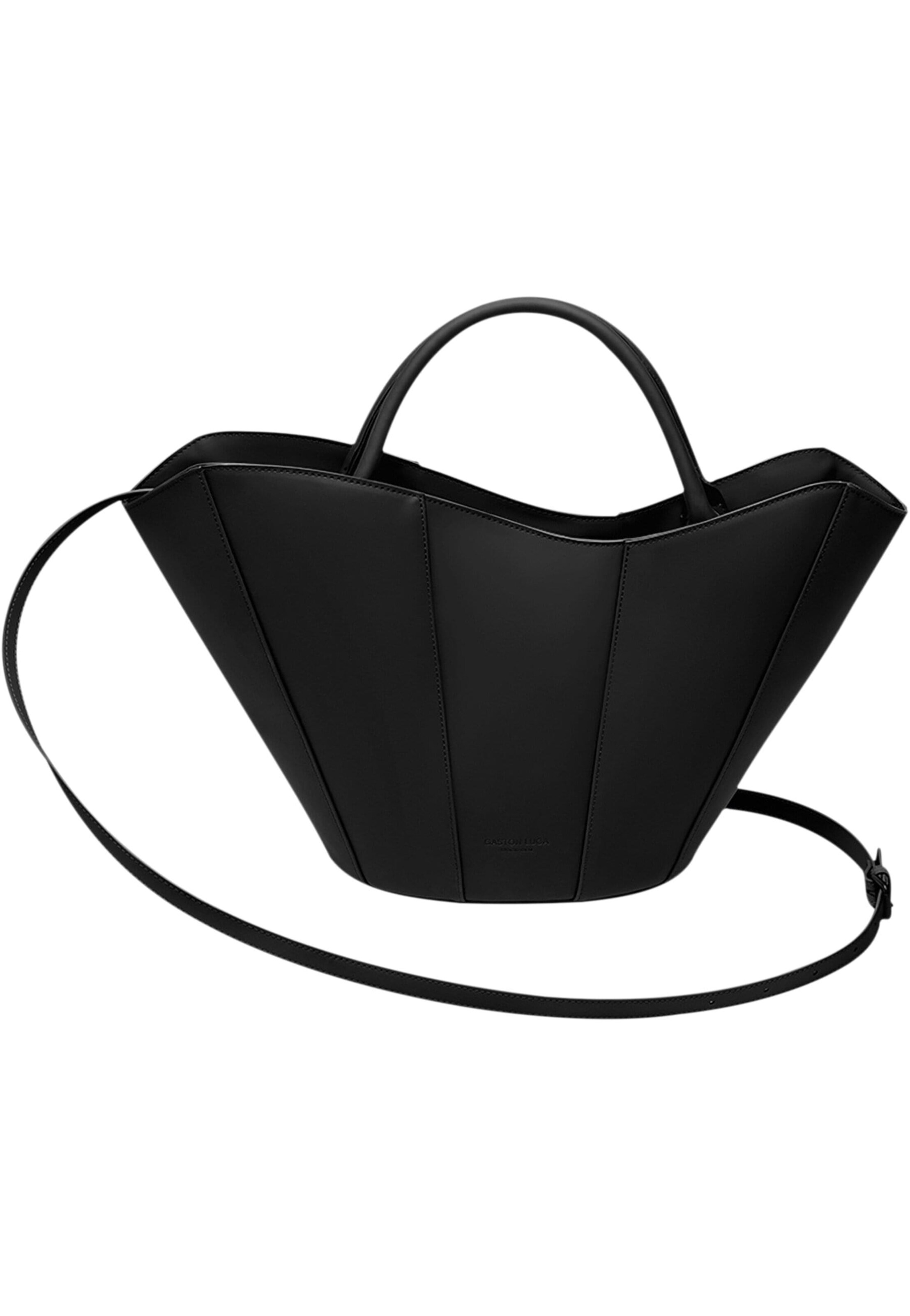 Gaston Luga - Bolso de hombro en negro: frente