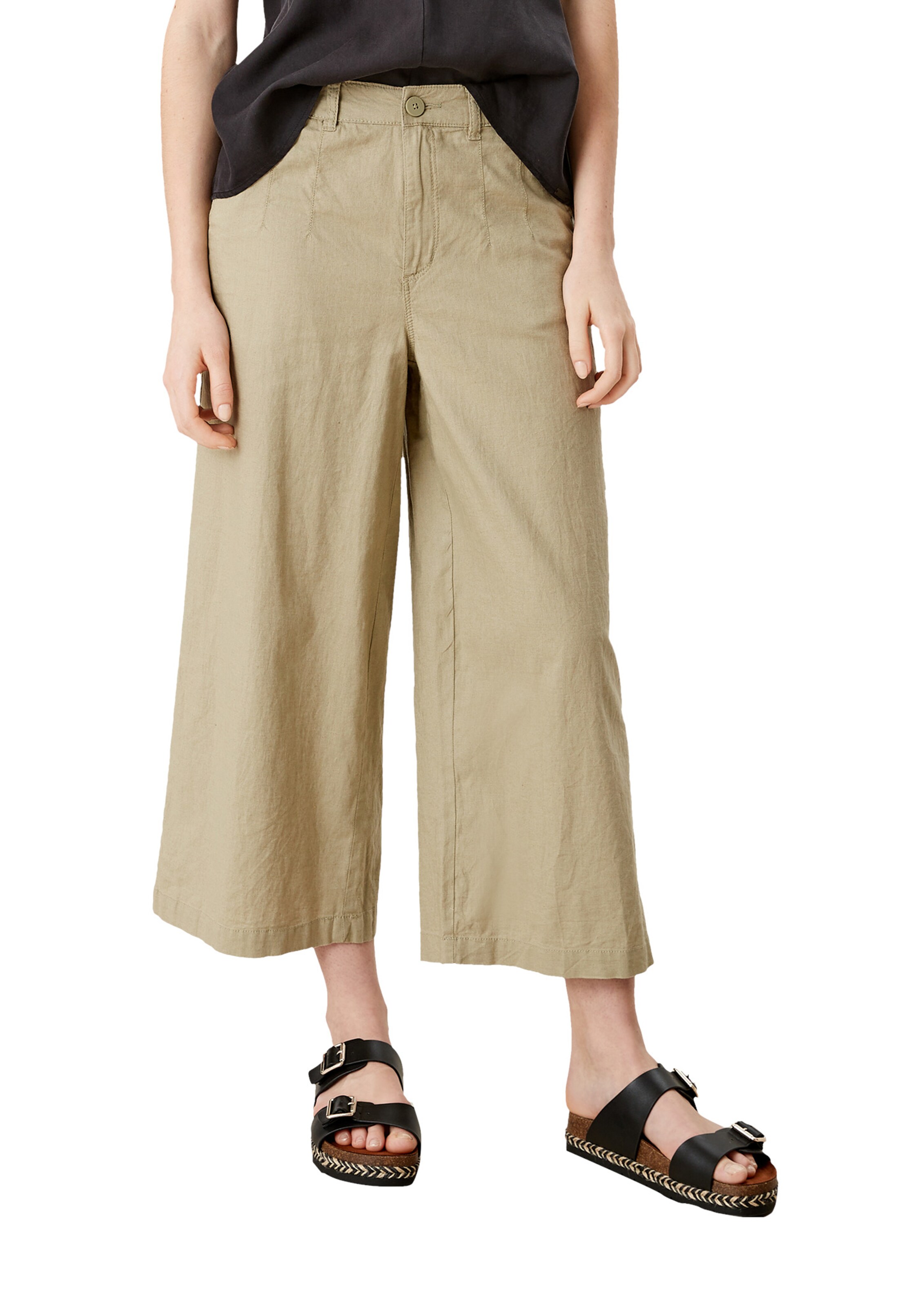 QS Wide leg Broek in Groen