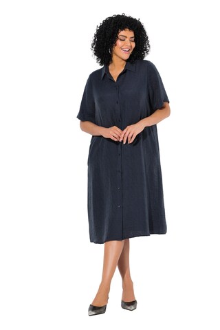 Robe-chemise Ulla Popken en bleu : devant