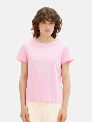 T-shirt TOM TAILOR en violet : devant