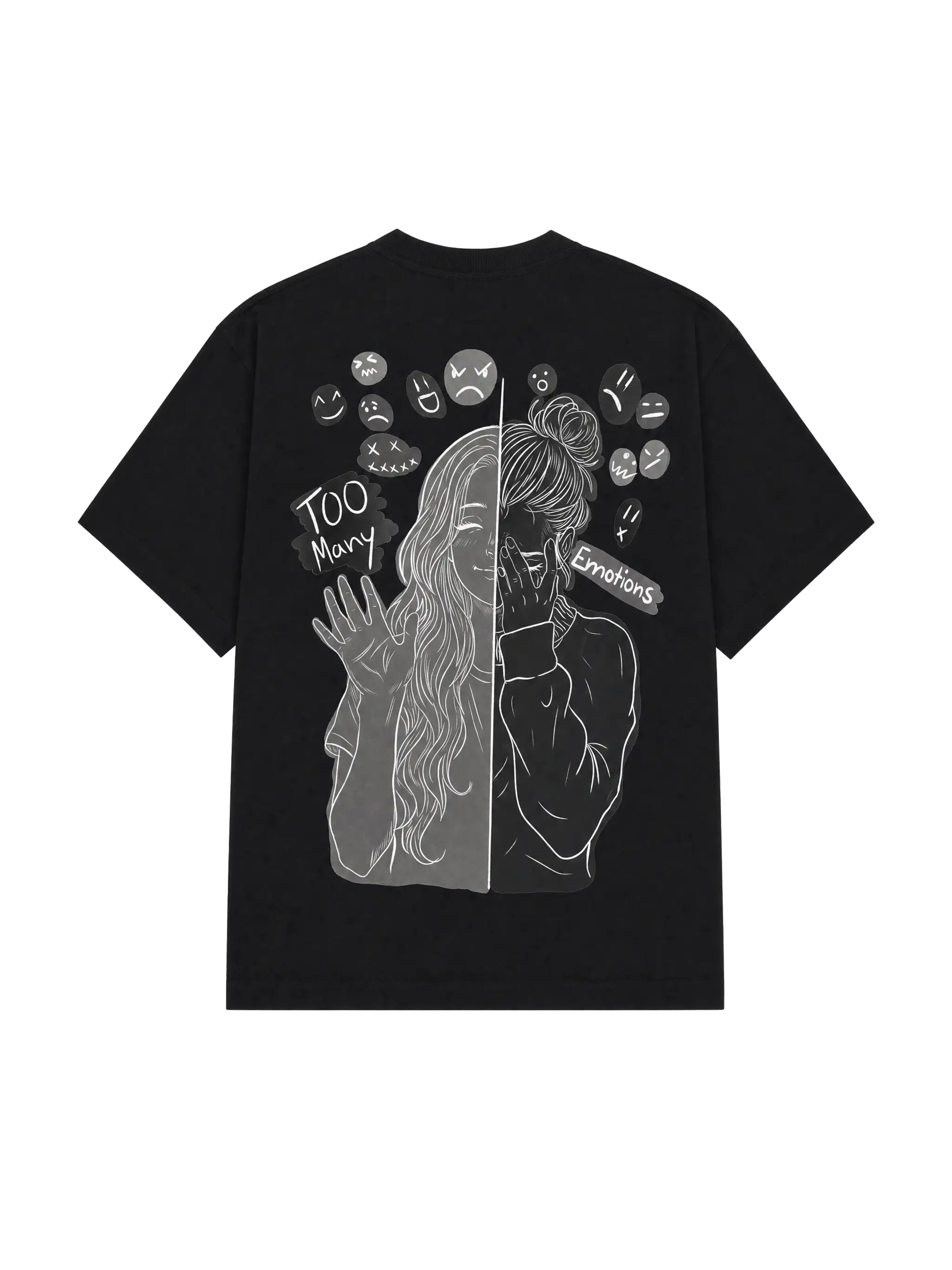 JustDepressed Clothing Shirt 'Borderline - heavy T-Shirt 240GSM' in Zwart