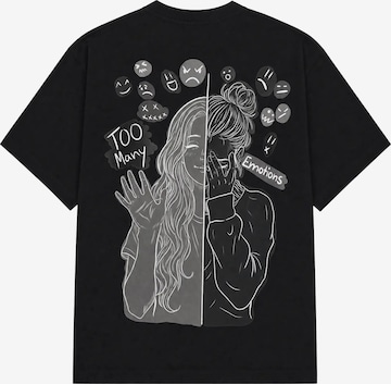 T-Shirt 'Borderline - heavy T-Shirt 240GSM' JustDepressed Clothing en noir : devant