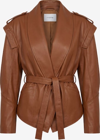 Veste mi-saison 'HOPE GIACCA DI PELLE GIUBBINO' HOPE en marron : devant