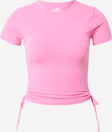 T-shirt HOLLISTER en rose : devant