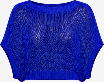 Süel knitwear - Top de punto 'Birthday' en azul: frente