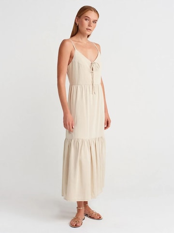 Dilvin Midi Kleid in Beige