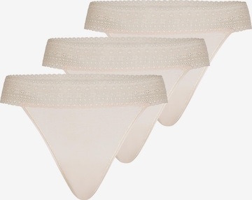 Mey String 'Modal Lace' in Beige: Vorderseite