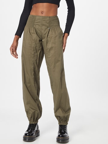 PULZ Jeans Tapered Broek 'JILL' in Groen: voorkant