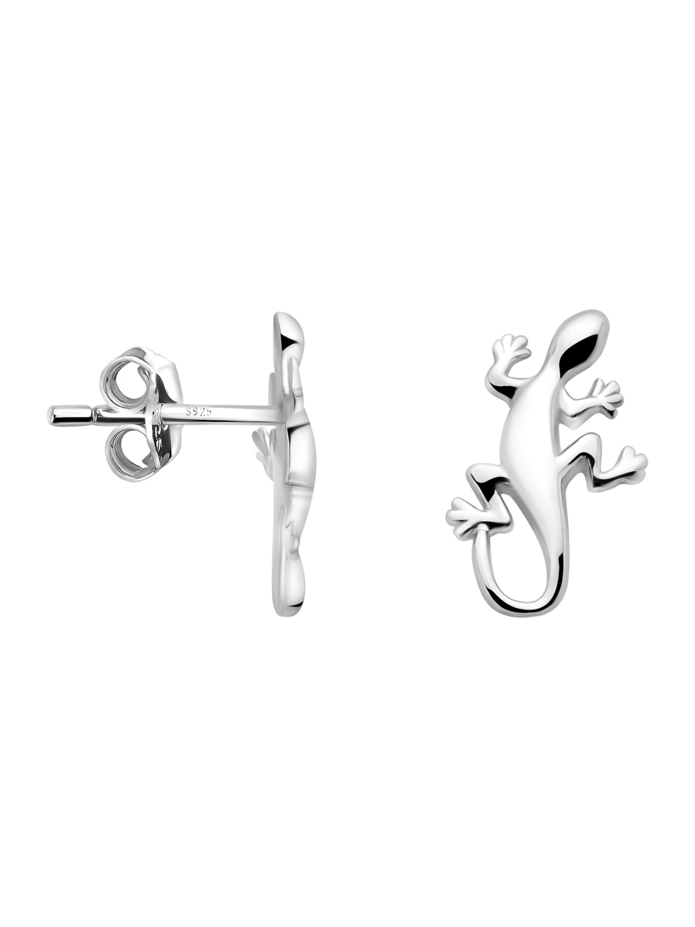 Sofia Milani Ohrringe 'Lizard'‌‌‌‌‌‌‌‌‌‌ in Silber: Vorderseite