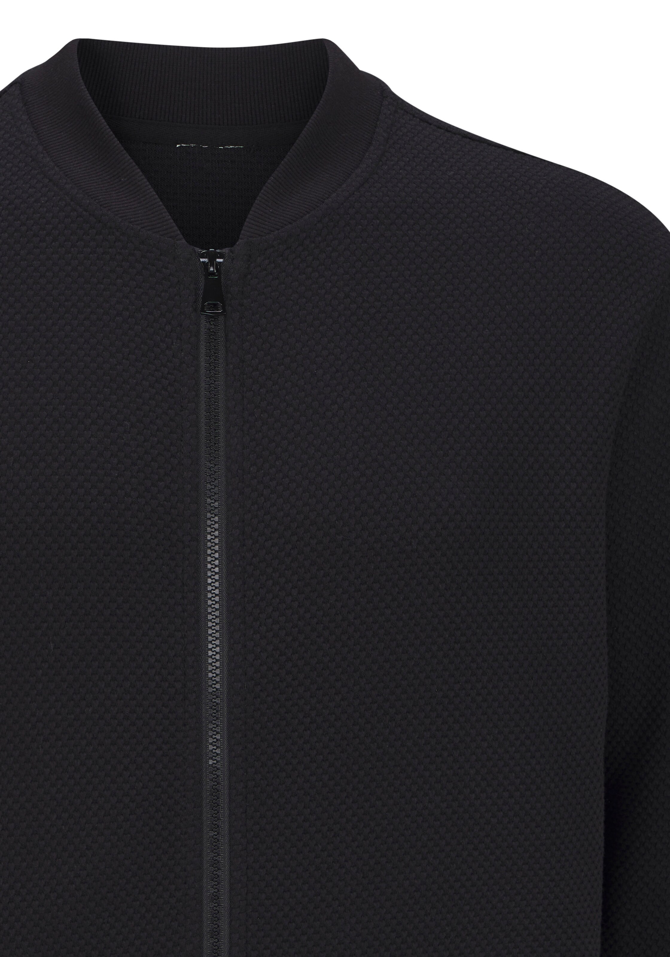 JOHN DEVIN Zip-Up Hoodie in Black