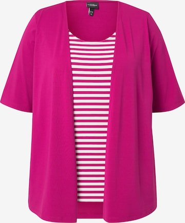T-shirt Ulla Popken en rose : devant