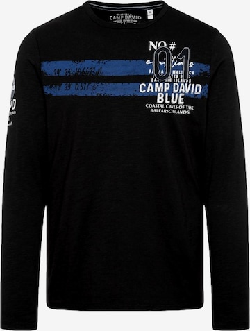 T-Shirt CAMP DAVID en noir : devant
