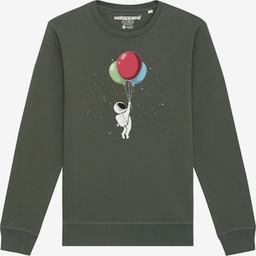 Sweat-shirt ' Little Balloon Astronaut ' Watapparel en vert : devant