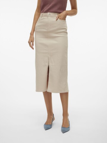 Jupe 'LUCKY' VERO MODA en beige : devant