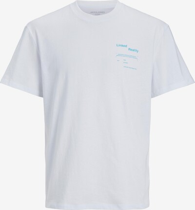 JACK & JONES Bluser & t-shirts 'CHAIN' i aqua / hvid, Produktvisning