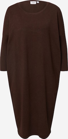SAINT TROPEZ Stickad klänning 'Mila' i brun: framsida
