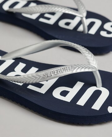 Superdry T-Bar Sandals 'Code Essential' in Silver