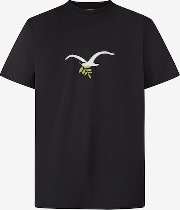 Cleptomanicx T-Shirt 'Peace' in Schwarz: Vorderseite