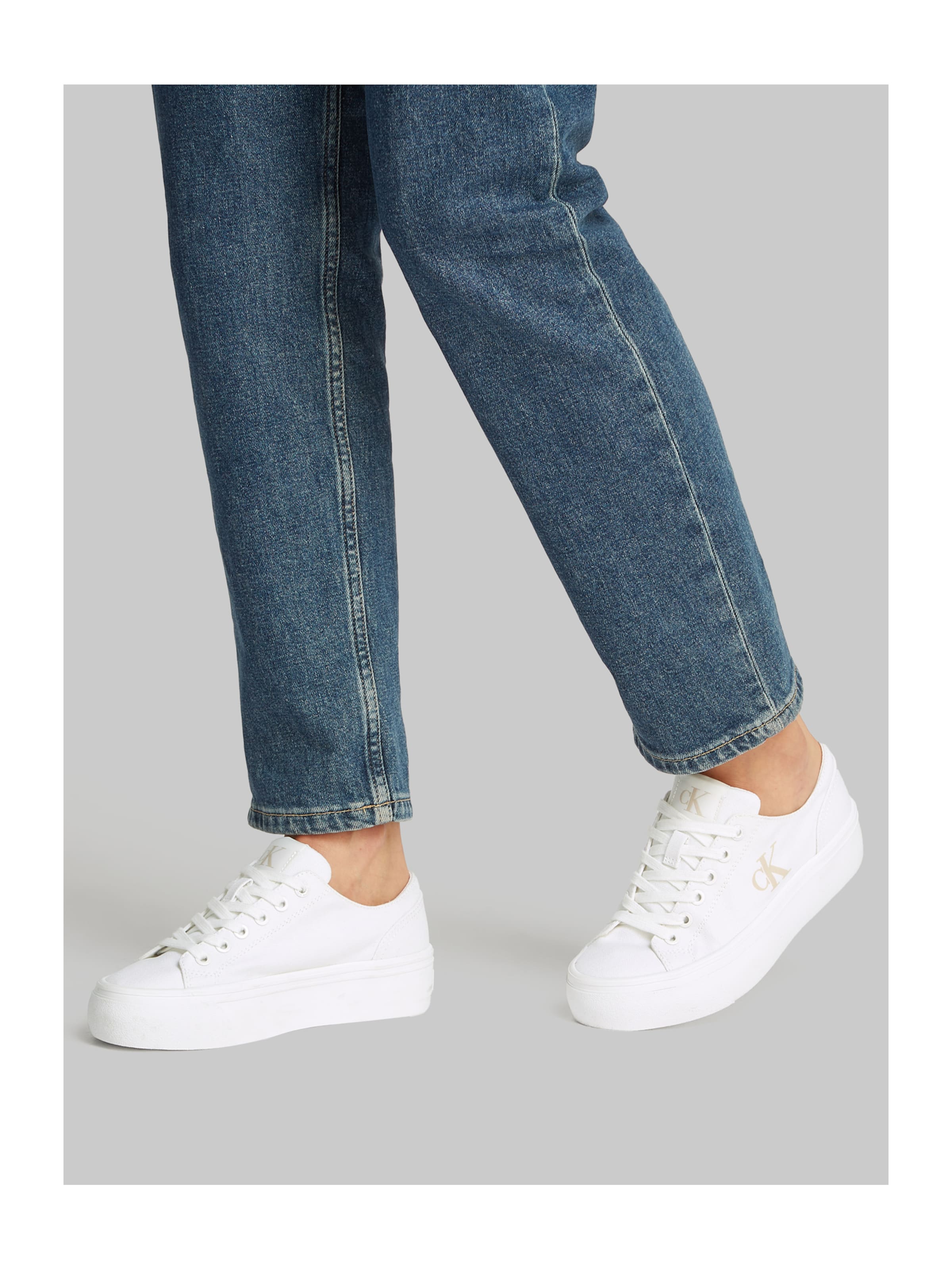 Calvin Klein Platform trainers in White: front