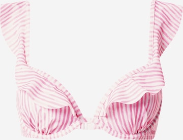 rozā Hunkemöller "Push-up" Bikini augšdaļa 'Julia': no priekšpuses