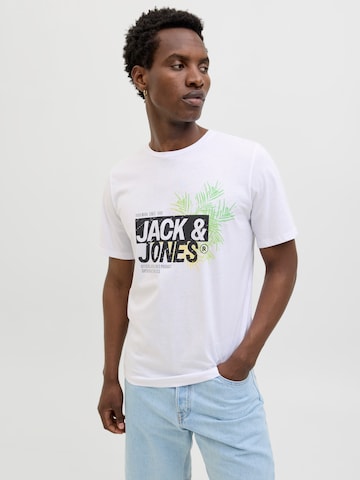 JACK & JONES T-Shirt 'JJJaxon' in Weiß: Vorderseite