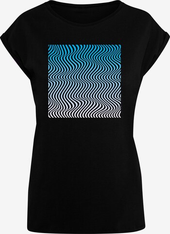 Merchcode Shirt 'Summer - Wavy' in Zwart: voorkant